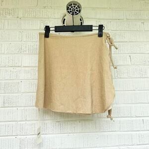 Aerie NWT Gold Shimmer Swim Skirt